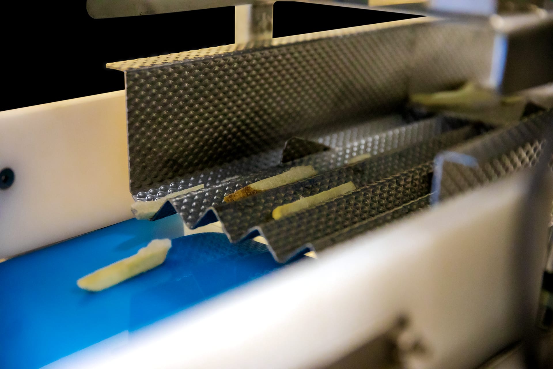 A produce sample passing under the iVIA imaging bar as it is scanned.